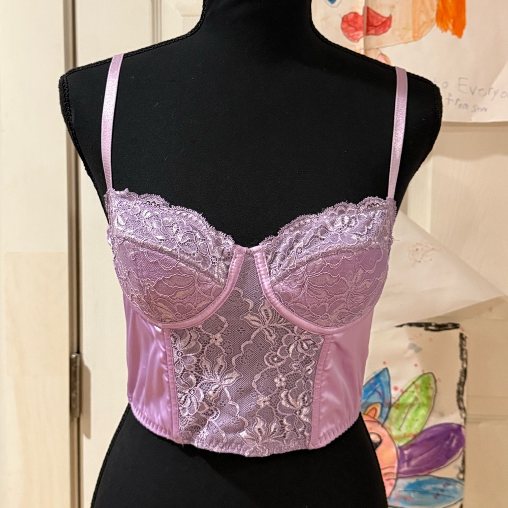 Urban Outfitters Lilac Lace Bustier Size Medium